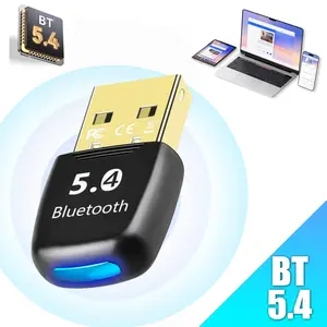 Bluetooth Adapter for Desktop PC, Bluetooth-compatible 5.4 Encryption Dog Receiver, Plug-And-Play, Supports Keyboard/mouse/earbuds/speakers, Windows 11/10/8.1/7