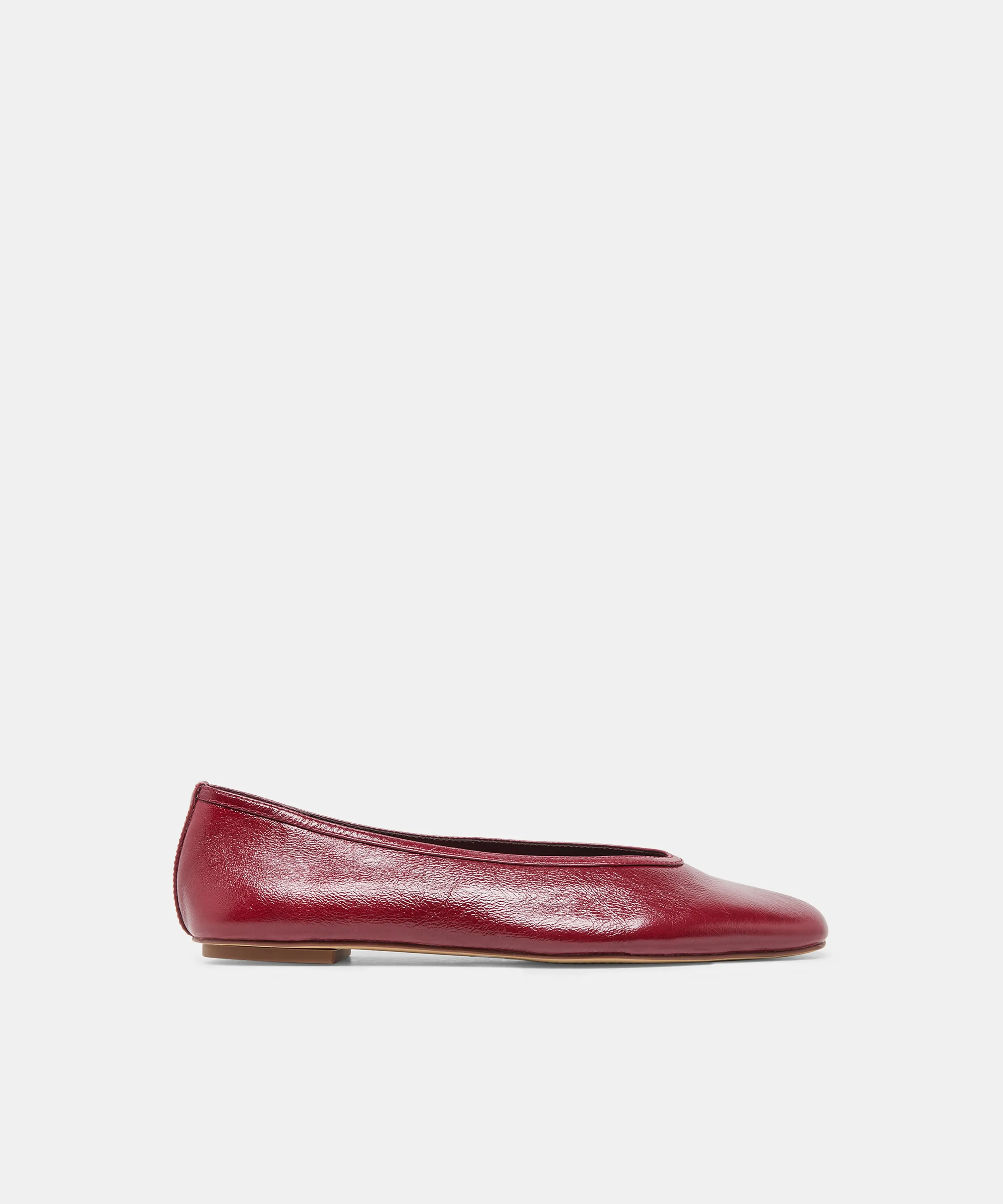 CARET BALLET FLATS GARNET LEATHER