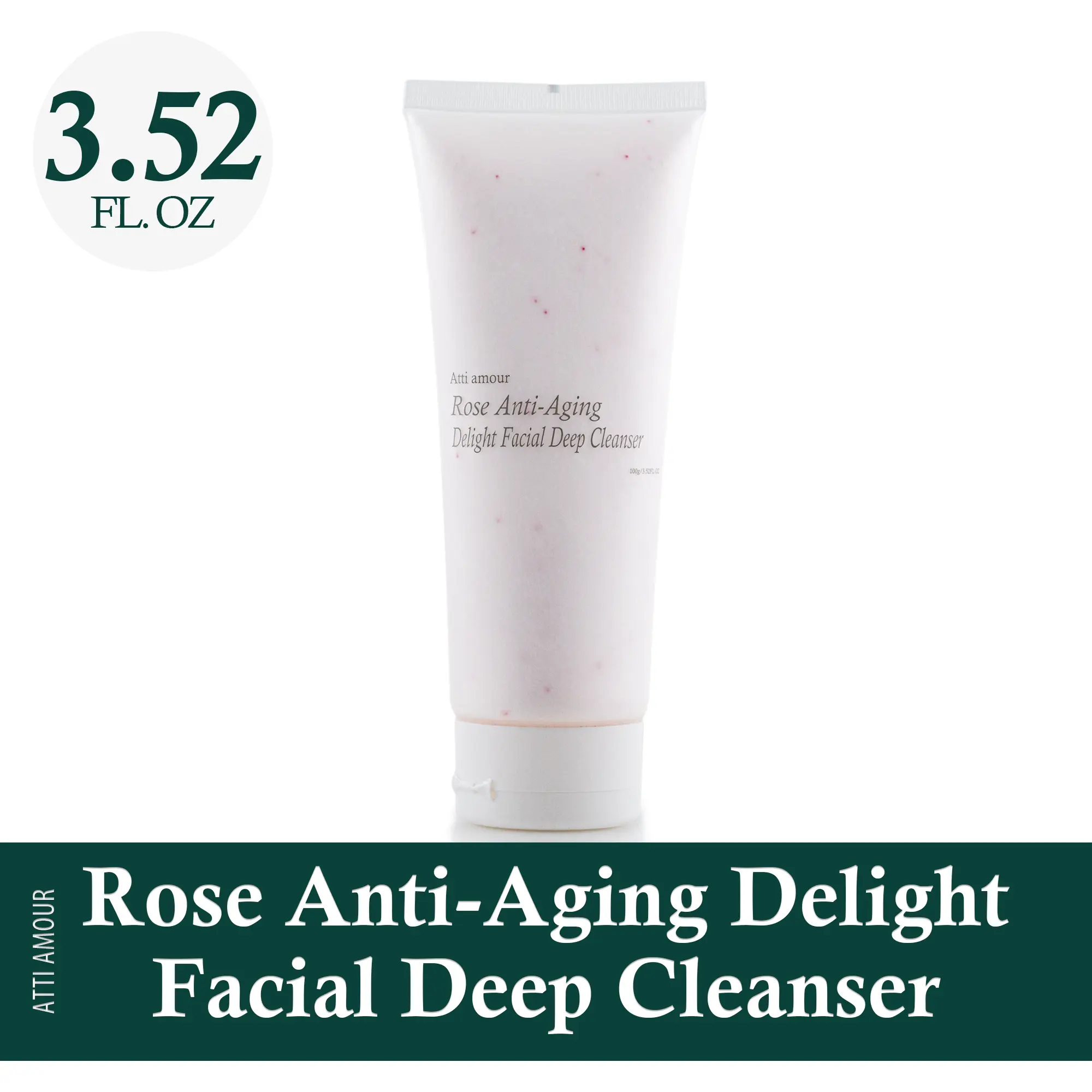 Reviving Rose Facial Deep Cleanser | Double Cleanser, Hydrating Foaming cleanser for dry skin | with Damask Rose Water and Rose Oil | Korean Skincare