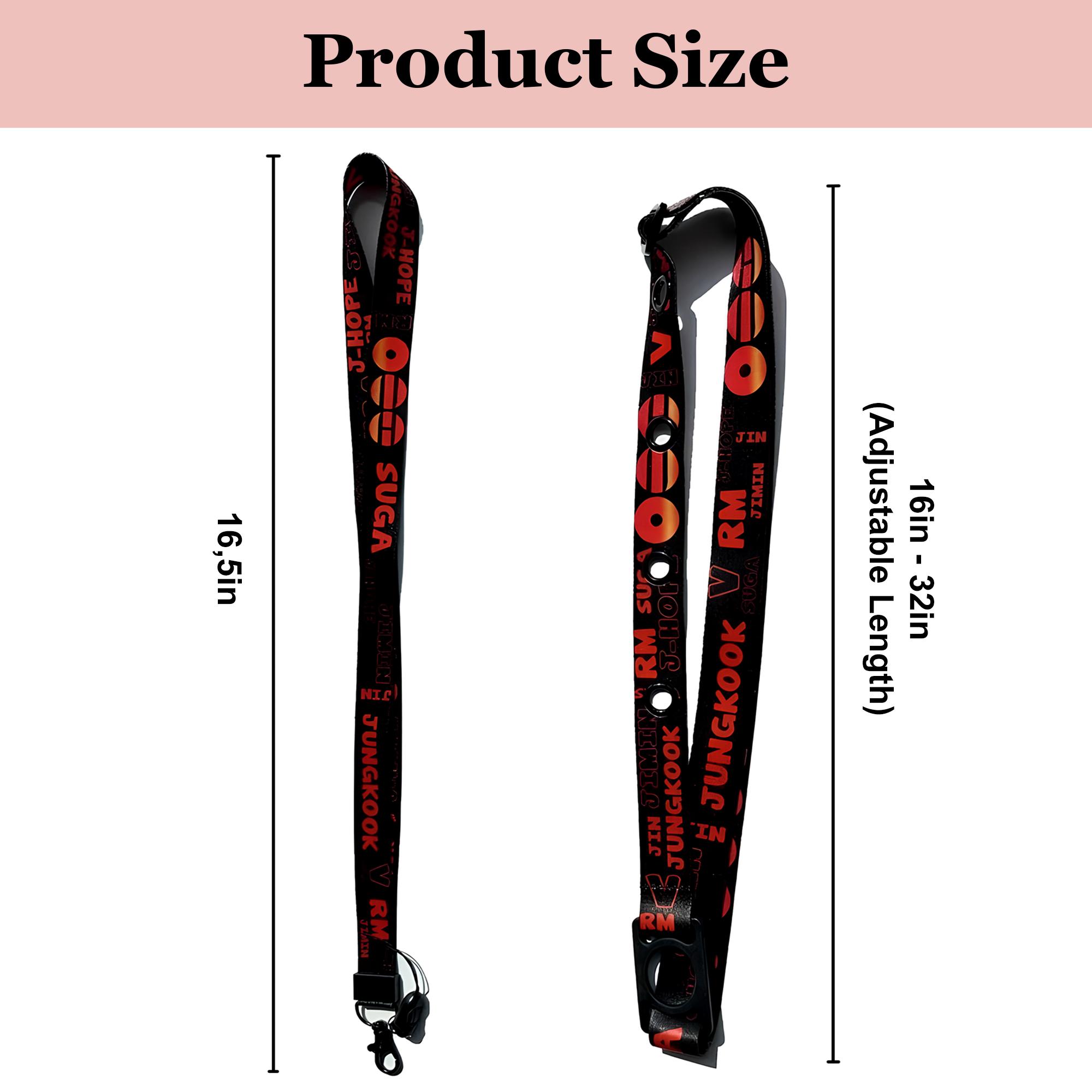 Kpop Lightstick Strap Fanmade Layard Support Model Phone Lanyard Adjustable Durable Lightweight with Random Stickers Concert Tour Accessories Cute Gift for Fans