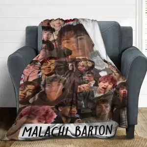 Retro Print Malachi Barton Skin-Friendly Soft Fleece Throw Blanket, Ultra-Soft Microfleece Flannel, All-Season Gift for Fans, Ideal for Birthday Christmas Home Decor, Skin Friendly Blanket, Soft Fleece Blanket,summervibes