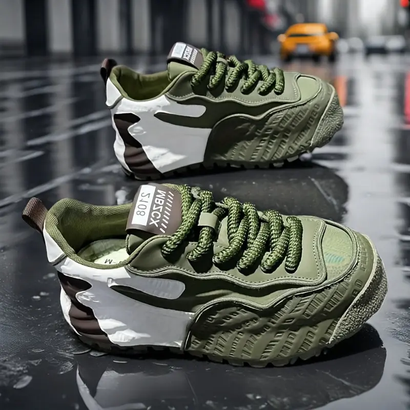 Thick Platform for Height Boost Chunky Sneakers - Comfortable, Versatile Dad Shoes, Lace-Up Casual Streetwear, All-Season Wear