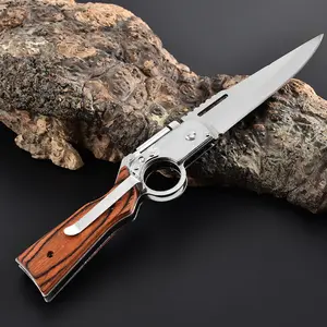 [Father's Day Best Gift Choice] AK47 Pocket Folding Knife, 5C13Mov Stainless Steel,Security Lock,Men's Gift,Suitable for Camping,Hunting,Outdoor Survival,Emergency Situations and EDC Tactical Tools.