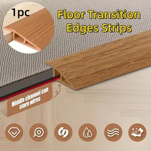 Self-Adhesive Transition Profile For Height Adjustment Of 10-13 Mm, Floor Transition Edges Strips - Carpet Edges Strips For Smooth Floor Transitions, Decorative Speed Edges Guide For Wood Floor Carpet, Suitable For Carpet Edges Trimming