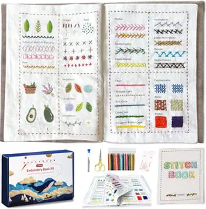 KYLVO DIY Embroidery Kit on Linen Fabric – All-in-One Craft Kit with Video Tutorials, Perfect for Beginners & Craft Lovers – Ideal Valentine’s Day Gift Starter Kit with Hoop