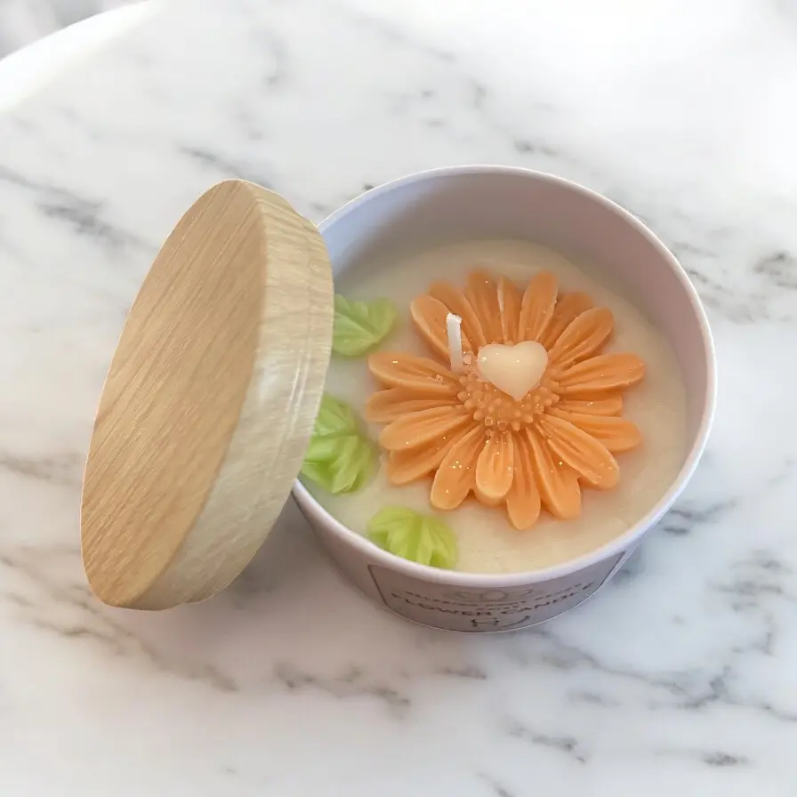 Daisy Candle, Handmade, Gift for MOM, flower Candle, Beautiful Decor, Home Decor, Beautify your home