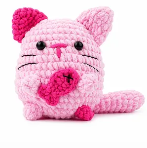 TIKA Beginner Crochet Kit Cat with Step-by-Step Video Tutorials, Learn to Crochet Starter Set for Adults