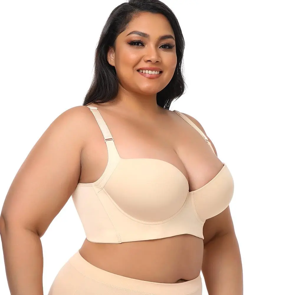 Women's Adjustable Straps Soft Breathable Underwire Push-Up Bra with Lingerie Womenswear Design, Minimalist Blouse, Comfortable Fabric  Detachable Black Casual push bra strapless bra wear everywhere lightly lined bras women brasieres tiktok shop plus size