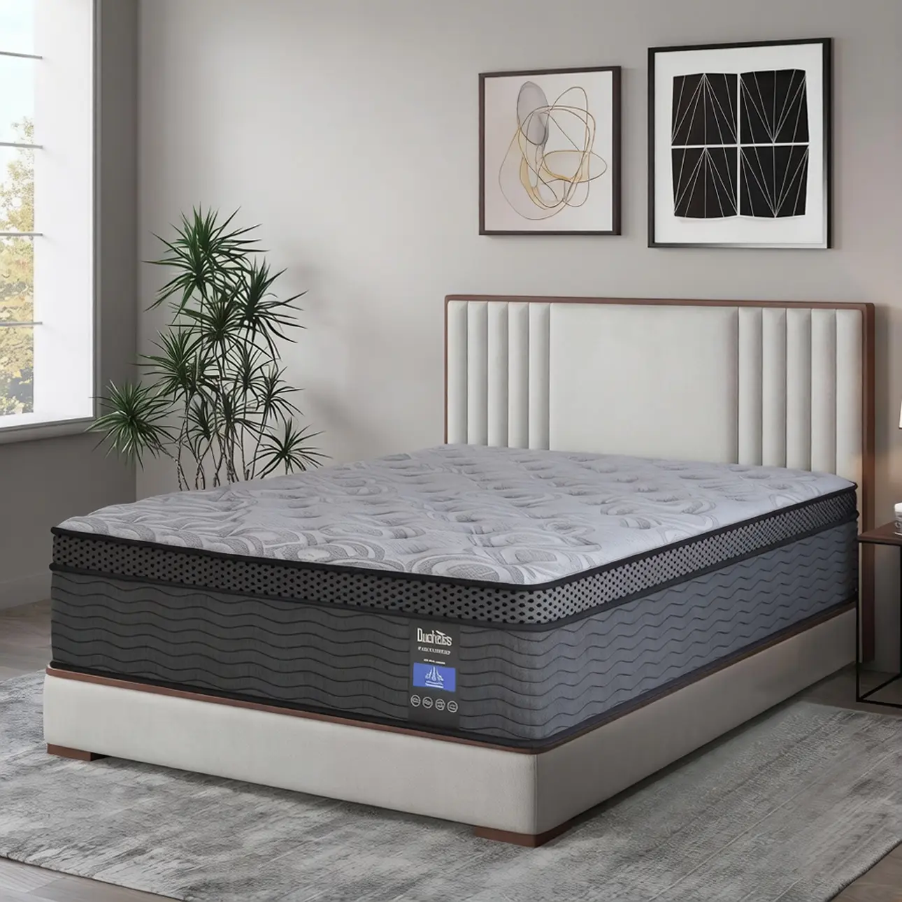 Strong Support Mattress | Luxury Hybrid Pocket Spring Bed | Back Support, Pressure Relief, Deep Sleep, Hotel Comfort, Medium Firm Mattress, No Sagging, Cooling Mattress for Better Sleep