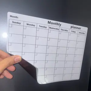 Magnetic Dry Erase Monthly Planner Board with Erasable Whiteboard Pen, Ideal for Refrigerator, Home Office Kitchen Organization