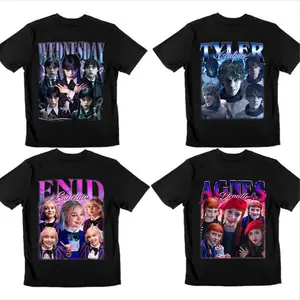 Vintage Wednesday Characters Movie TShirt, Agnes Demille - Enid Sinclair - Tyler - Wednesday Unisex Tee