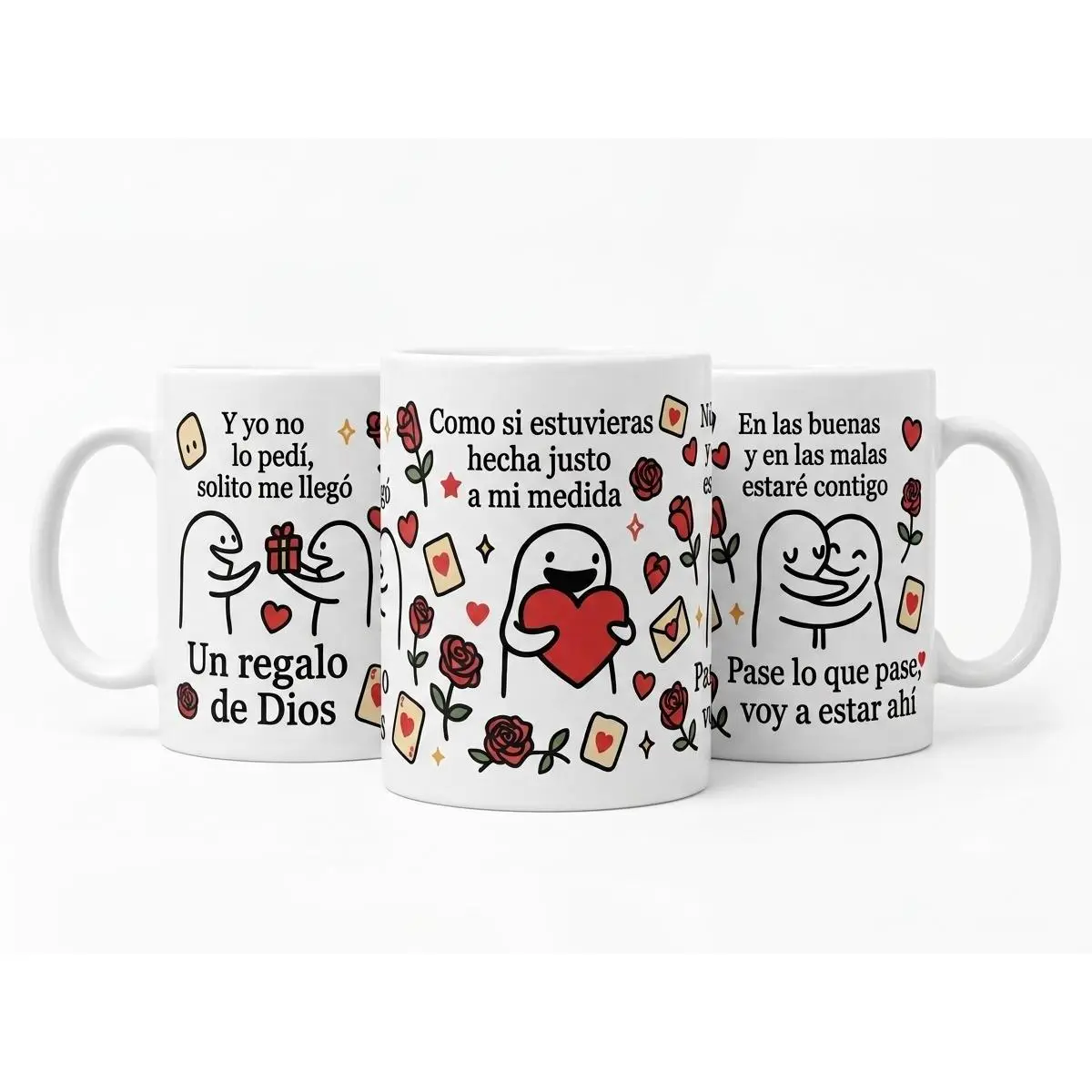 Regalo de Dios Flork Ceramic Coffee Mug, Romantic Gift for Boyfriend or Girlfriend, Christian Couple Gift, Regalo para Novio o Novia, Amor de Mi Vida, White Coffee Cup - mex10046