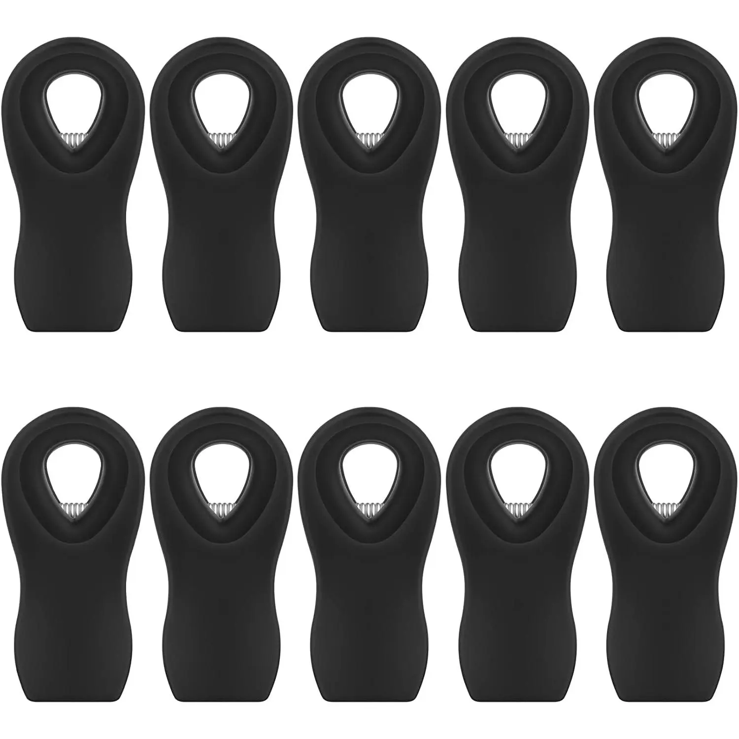 Chip Clips, 10 Pack Plastic Bag Clips with , Black Snack Clips for  Storage and Refrigerator