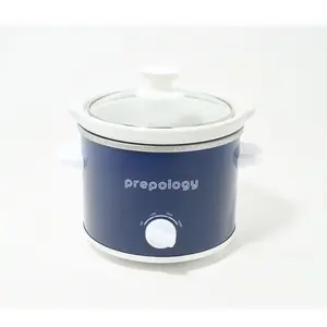 Prepology 2-qt Compact Slow Cooker with Glass Lid & 12 Recipes