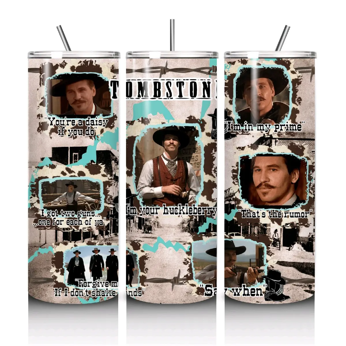 Doc Holiday 20 oz Tumbler - Tombstone Design - Bottle, Drinkware