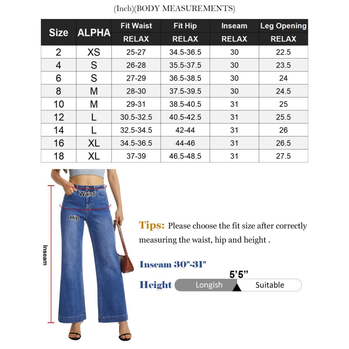 ONESO Flare Jeans for Women High Waist Wide Leg Womens Jeans Stretch Tummy Control Baggy Denim Pants