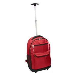 Preferred Nation P6332.RED Monopod Rolling Backpack, Red