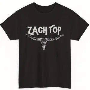 Zach Top 'Cold Beer and Country Music' Men's Black Cotton T-Shirt - Bohemian Style, Short Sleeve, Crew Neck, Non-Stretch Fabric, Suitable for All Seasons, Country Music T-Shirt Casual Short-Sleeve Graphic Tees Cotton Men's Wear Classic Cotton Tee Comfort