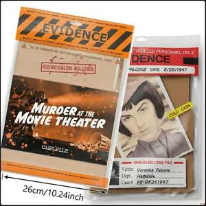 Unsolved Cold Case File Game Two-piece set - Different gaming experience: Murder at The Movie Theater and Falcone, Veronica | Mystery Murder Investigation - Detective Real Clues/Evidence - Can You Find the Killer?