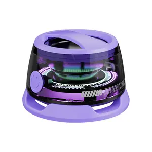Magnetic phone holder with speaker, desktop mini portable subwoofer with colorful lights