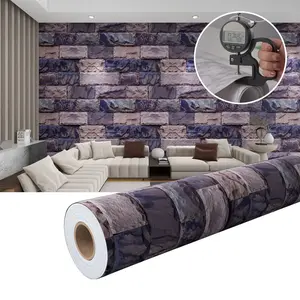1 Roll Vintage Brick Pattern Wallpaper – Self-Adhesive Brick Wall Décor Sticker for Walls, Easy to Remove, Durable Vinyl Material, Waterproof, Realistic Textured Design, Perfect for Home Décor and Wall Decoration