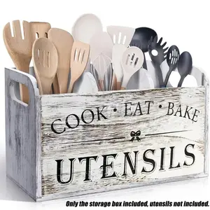 Country Style Wooden Kitchen Storage Rack, 3-Tier Organizer for Countertop & Wall Mount, Wood Material, Ideal for Cooking, Dining & Baking Tools, Wooden Utensil Holder, Display Stand