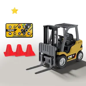 2.4G Alloy Material Remote Control Forklift Toy Set Supports APP/Remote Controller Dual Control Equipped with Liftable Cargo Fork Comes with Rechargeable Lithium Battery ≥30 Minutes Runtime Suitable for Boys and Girls Holiday Birthday Gift