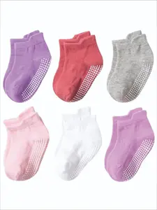 6 Pairs Kids Socks, Soft and Comfortable, Fashionable and Versatile, Spring Summer Fall Socks, Baby Socks, Crew Socks