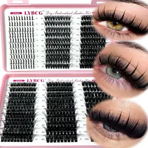 Lash Clusters Kit With Spikes,Manga Lash Clusters Spike Lashes Individual Lash Clusters,Multi-Type Natural Look,Cat Eye Dramatic Wet Eyelashes 60D/100D Reusable Individual Segmented False Eyelashes Wispy&Ultra Soft DIY Eyelash Extension At Home makeup