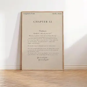 [Bookish Wall Art_SALES UPTO 50%_unframed poster] TOG Throne of Glass Quote Fireheart Print Gift Booktok Inspiration Sarah J Maas Minimalist Aesthetic Wall Art  Book Aelin