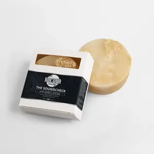 Rocqua The Soundcheck Exfoliating Luffa Soap - Handmade Natural Skincare for Tired Skin & Pre-Tan Prep - Biodegradable & Versatile Usage