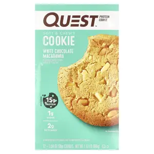 Quest Nutrition Protein Cookie, White Chocolate Macadamia, 12 Cookies, 2.04 oz (58 g) Each