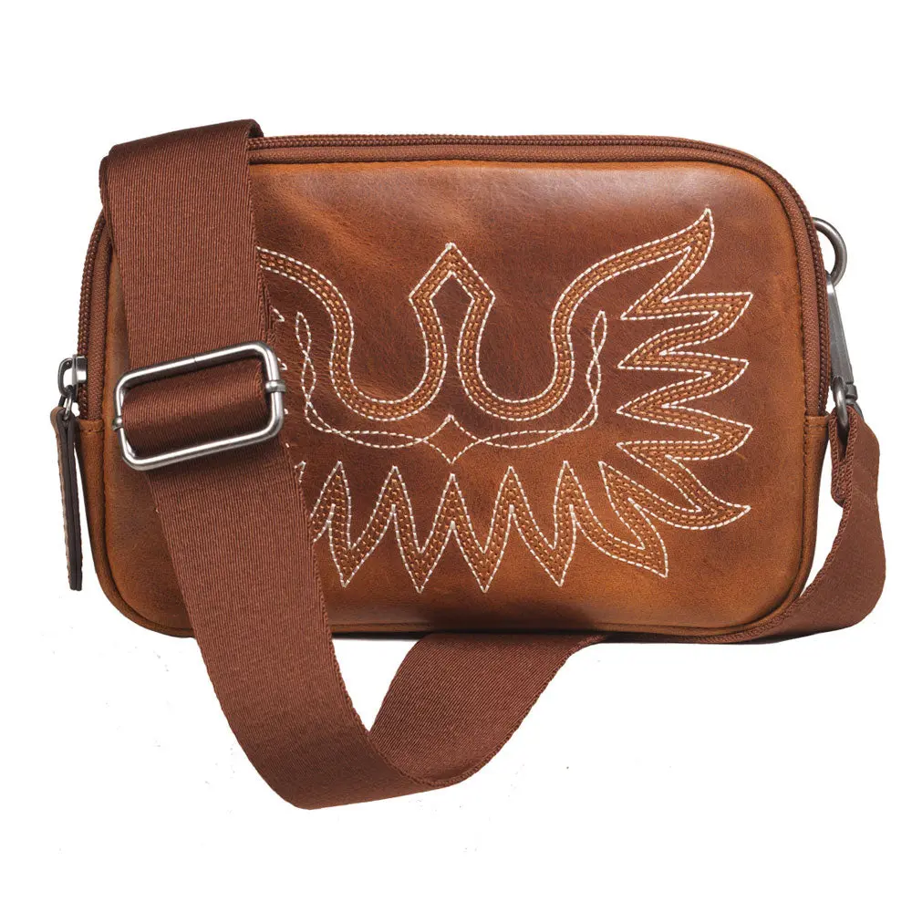A770016702 Ariat Women's Casanova Collection Leather Belt Bag - Brown