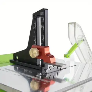 Woodworking Height Gauge Precision Saw Table Depth Measuring Ruler, Lightweight Dual Scale Carpenter Tool, Aluminum Alloy No Battery Needed