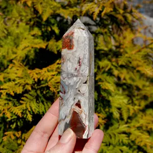4.75in 220g Crazy Lace Agate Crystal Tower, Mexico