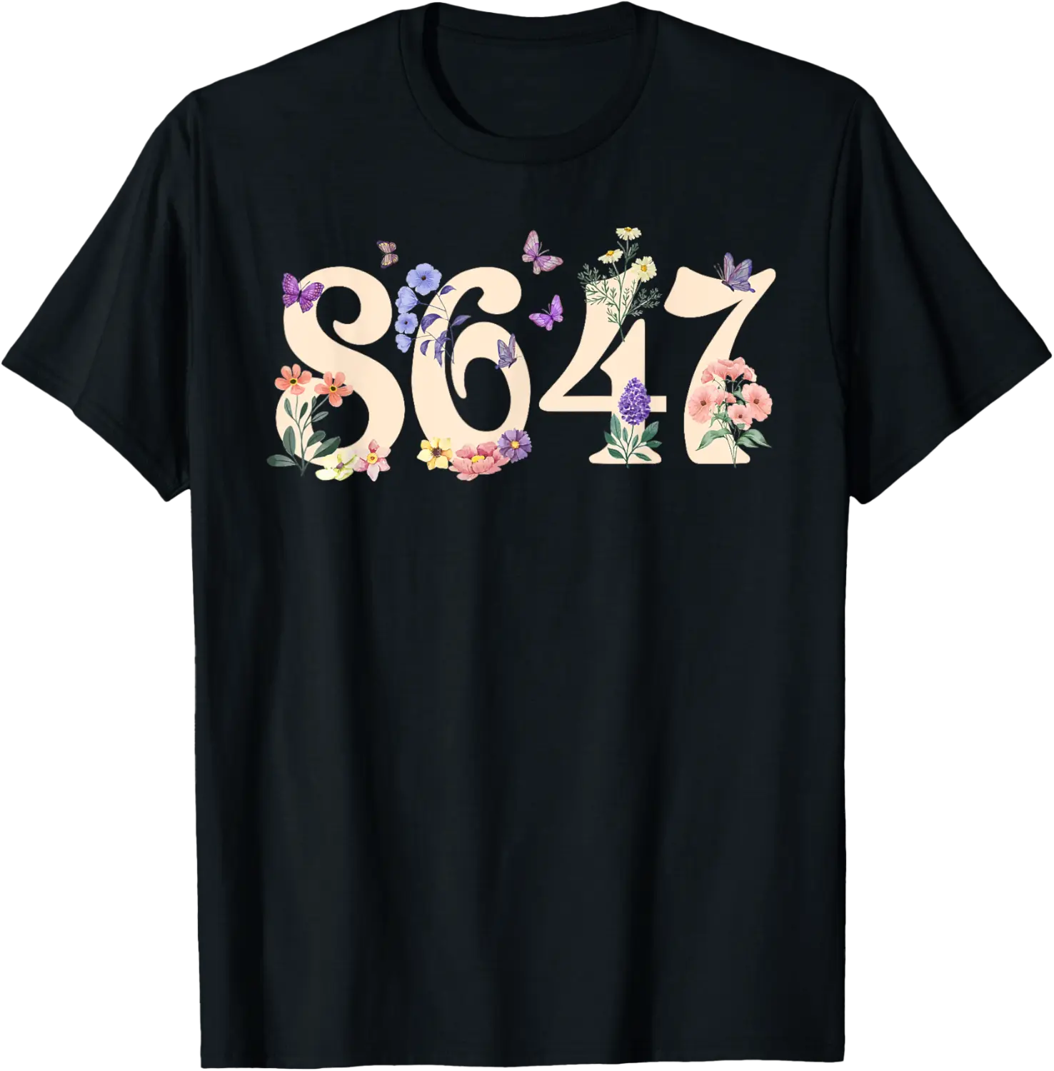 8647 Subtle Anti Trump 86 47 Floral Boho Style T-Shirt - Jamespatric Shop 86B0DYL8HTT3