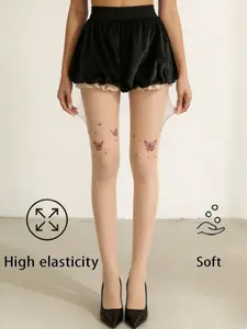 Women's Slim-Fitting Polka Dot Pattern Pantyhose, Womenswear, Perfect for Party & All Season Wear, Ideal for Valentines Date & Festive Occasions