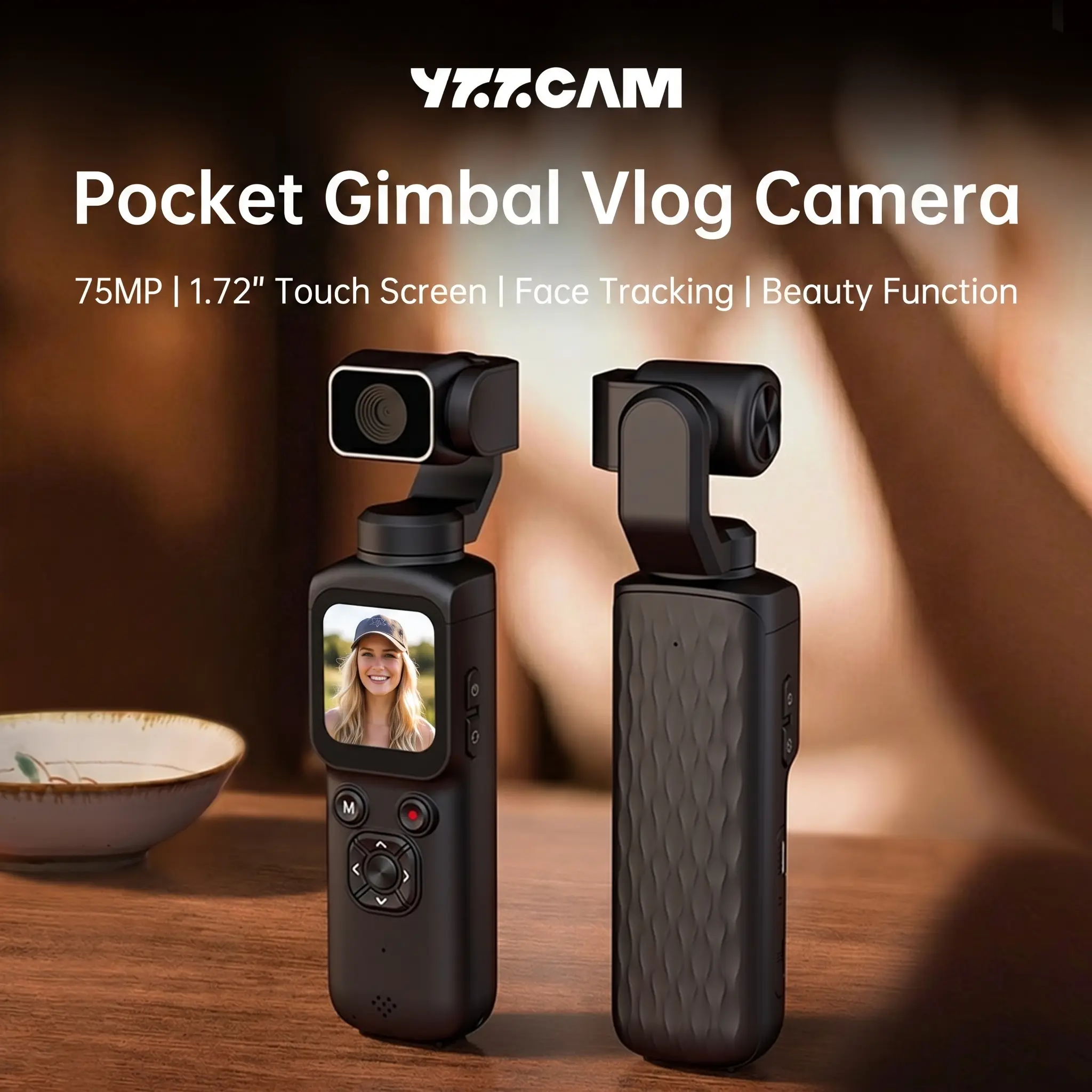 Vlog cameras with 4K/30fps video recording, pocket cameras with face tracking, 4K handheld gimbal cameras, camcorders, and portable WiFi-enabled smartphone vlog cameras with a 32GB memory card