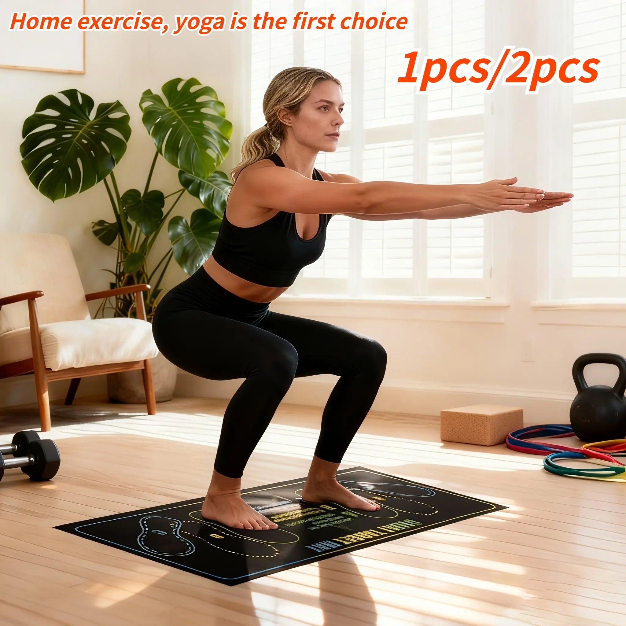 Silica Mud Squat Pad, Home Gym Exercise Mat, Non-Slip Floor Cushion, Unisex Fitness Equipment, 1 Piece/2 Pieces Set, Padded Mat, Exercise Equipment Mats, Fitness Accessories