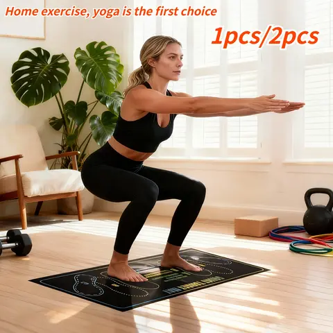 Silica Mud Squat Pad, Home Gym Exercise Mat, Non-Slip Floor Cushion, Unisex Fitness Equipment, 1 Piece/2 Pieces Set, Padded Mat, Exercise Equipment Mats, Fitness Accessories