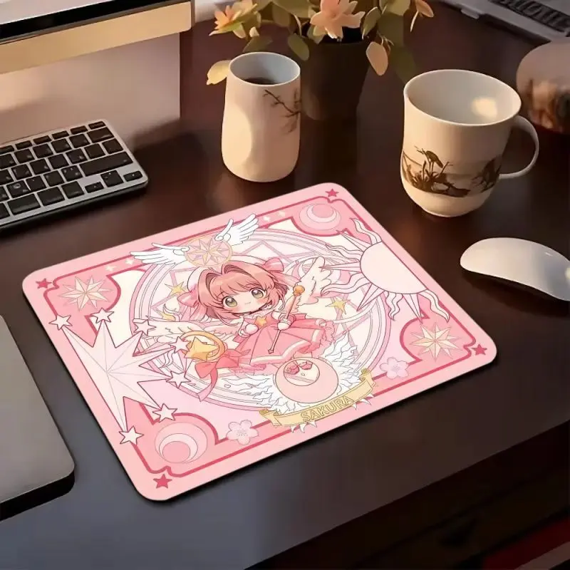 Girly Blush Pink Multi-Size Rubber Mousepad Set - Protective, Eco-Friendly, Lightweight, Waterproof, Smooth Surface, Adheres Firmly, 45x40cm Large & 22x18cm Small Squares, Home Desk Accessory for Gaming, Laptop/PC, Graphic Designers, Back to School