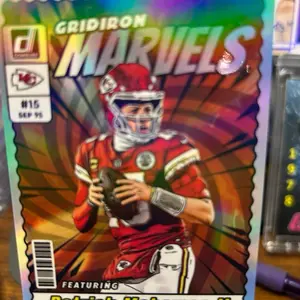 Donruss Gridiron Marvels #15 SEP 95 Featuring Patrick Mahomes II Reprint of Original Trading Card