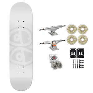 Krooked Skateboard White 8.06" Independent Spitfire Premium Kit