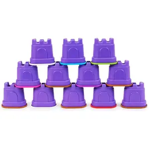Kinetic Sand, 12-Pack Castle Containers (Exclusive), Multi-Color Play Sand for Party Favors, Goodie Bags, Sensory Toys for Kids Ages 3 and up