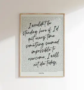 Book Quote Print, Fourth Wing Quote, Rebecca Yarros, Wall Art, Book Lover Poster