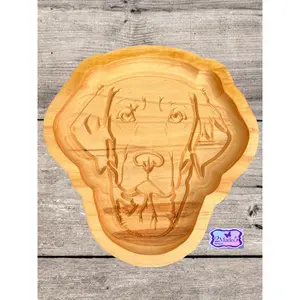 Dog Shape-Lab Solid Wood Valet Catch-All Tray