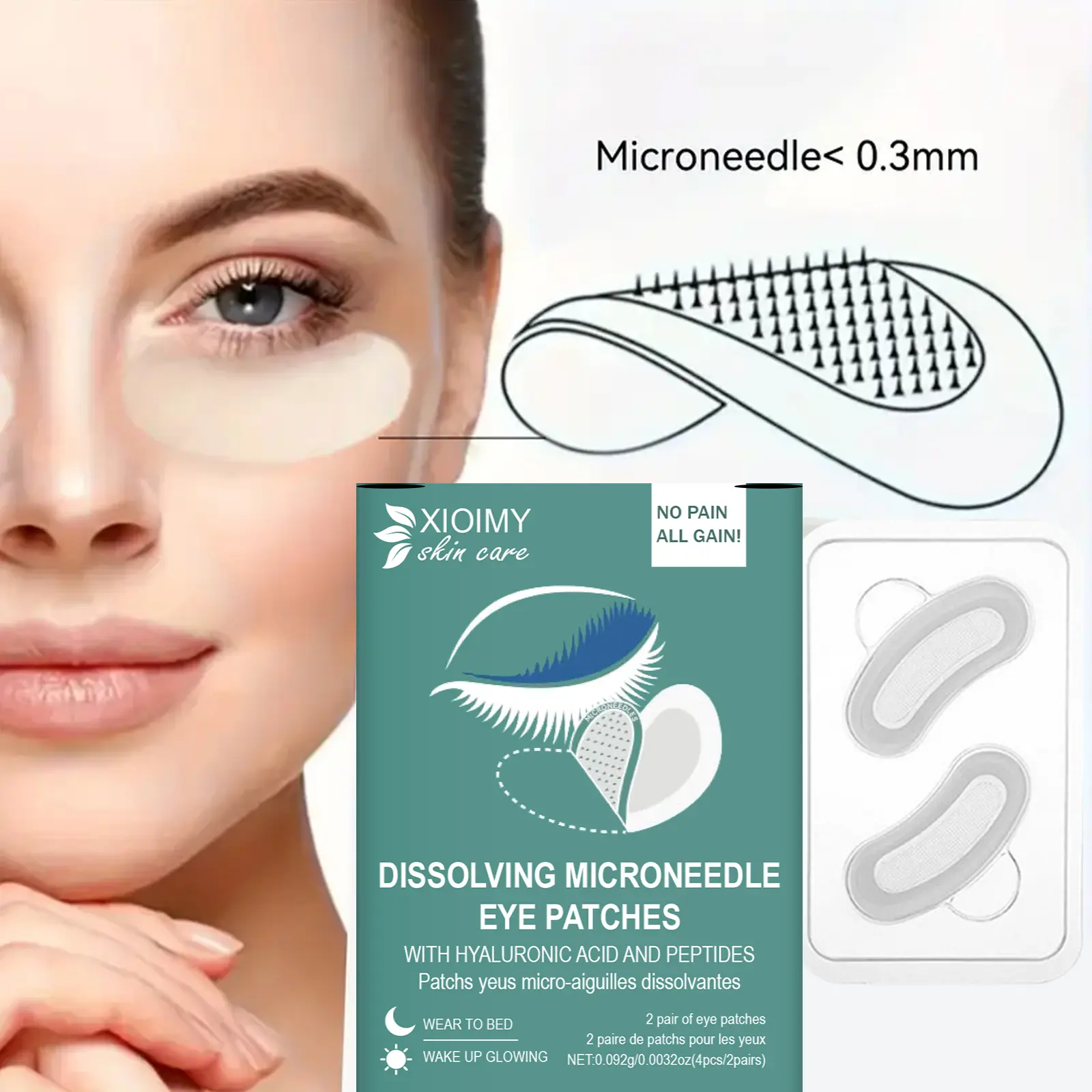 Dissolving microneedle eye patches - TikTok Shop
