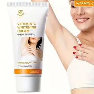 Underarm whitening cream, containing vitamin C, niacinamide, and centella asiatica. Suitable for the body, underarms, and buttocks to even skin tone and reduce dark areas - alcohol-free, fragrance-free, smooth and uniform light beige, moisturizing lotion,