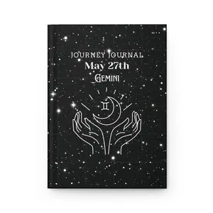 Gemini Journey Journal - Personalized Astrology Notebook, Starry Sky Hardcover Journal for Writers, Gifts for Zodiac Lovers, Celestial Gift