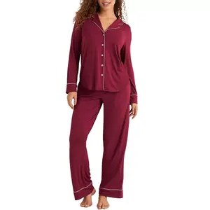 Adore Me Women's Matilda PJ Sleepwear XL / Beet Red.